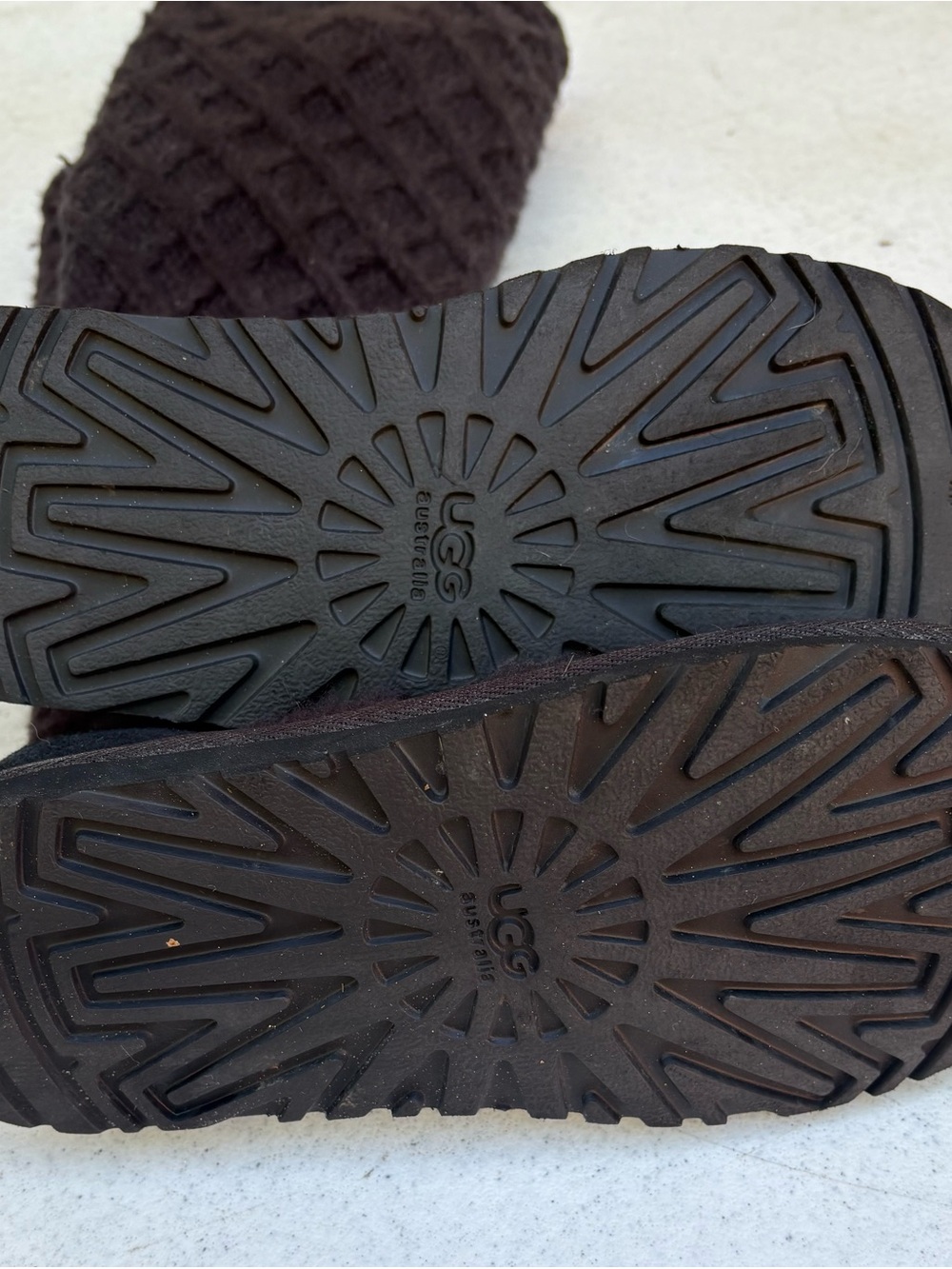 UGG Women’s Black Knit Button Tall Boots - Picture 2 of 7